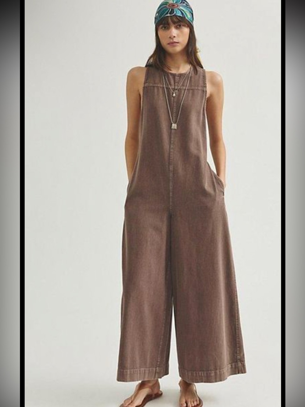 We the Free Do No Wrong Jumpsuit Wide Leg Pants Boho Relaxed Fit Size Small NWT